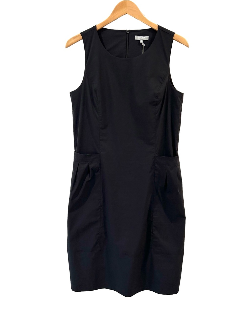 Habitat Cool Tech bubble Dress S black lagenlook pockets stretch NWT